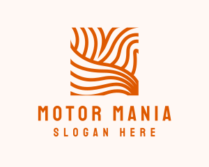 Orange Abstract Lines logo design