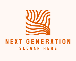 Orange Abstract Lines logo design