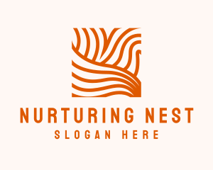 Orange Abstract Lines logo design