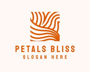 Orange Abstract Lines logo design