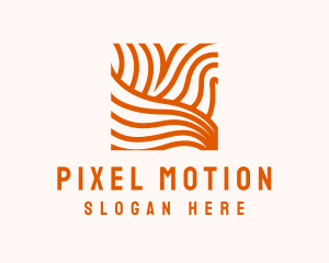 Orange Abstract Lines logo design