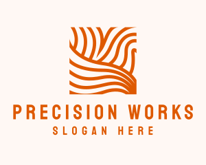 Orange Abstract Lines logo design