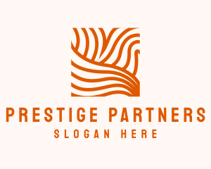 Orange Abstract Lines logo design