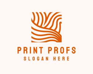 Orange Abstract Lines logo design