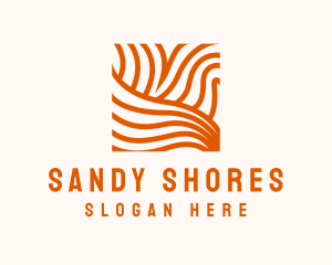 Orange Abstract Lines logo design