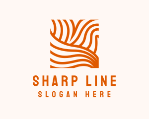 Orange Abstract Lines logo design