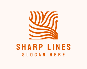 Orange Abstract Lines logo design