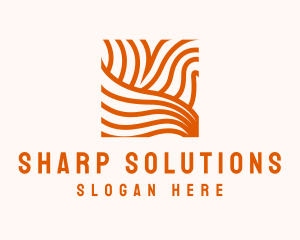 Orange Abstract Lines logo design