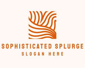 Orange Abstract Lines logo design