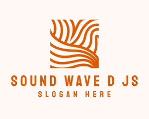 Orange Abstract Lines logo design