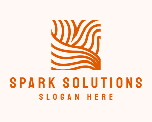 Orange Abstract Lines logo design