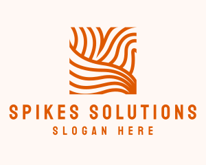 Orange Abstract Lines logo design