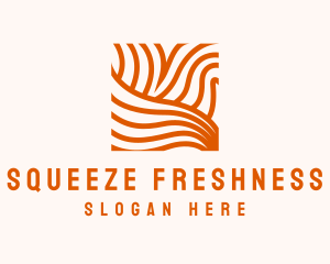 Orange Abstract Lines logo design