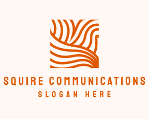 Orange Abstract Lines logo design