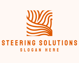 Orange Abstract Lines logo design