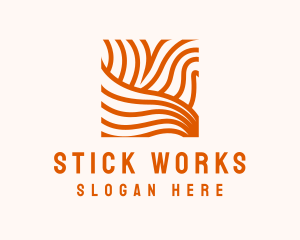 Orange Abstract Lines logo design