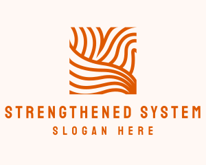 Orange Abstract Lines logo design