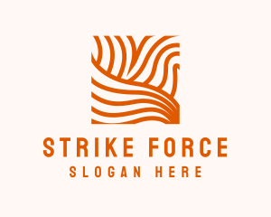 Orange Abstract Lines logo design