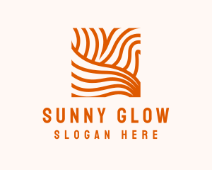 Orange Abstract Lines logo design