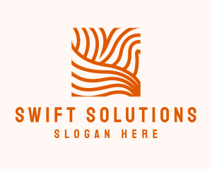 Orange Abstract Lines logo design