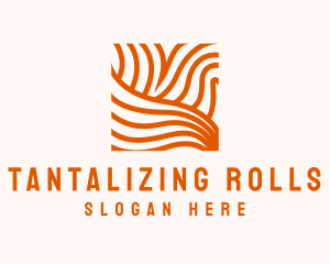 Orange Abstract Lines logo design