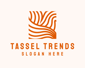 Orange Abstract Lines logo design