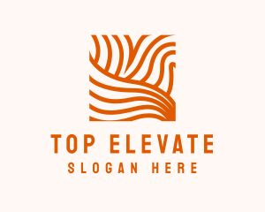 Orange Abstract Lines logo design