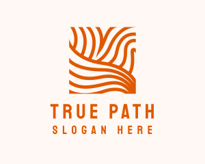 Orange Abstract Lines logo design