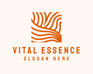 Orange Abstract Lines logo design