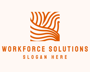 Orange Abstract Lines logo design