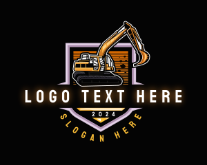 Construction Excavator Digger logo