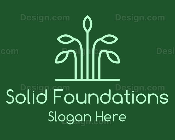 Simple Green Plant Logo