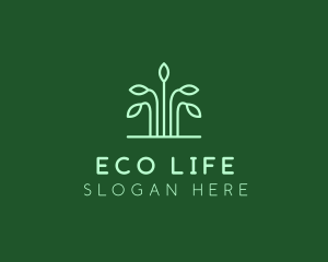 Eco Green Plant logo design