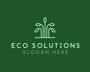 Eco Green Plant logo design