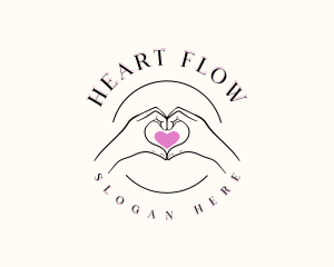 Hand Sign Heart logo