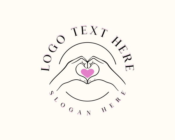 Hand Sign Heart logo