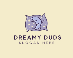 Sleepy Moon Pillow  logo