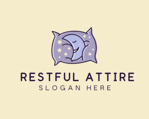 Sleepy Moon Pillow  logo