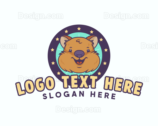 Cute Quokka Animal Logo