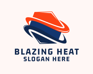 Heating Cooling Hexagon  logo design