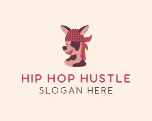 Hip Hop Dog Bandana  logo design