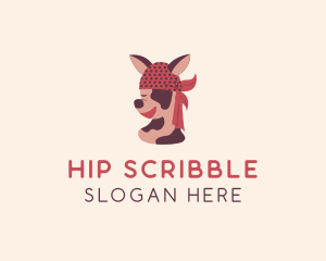 Hip Hop Dog Bandana  logo design