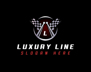 Flag Racing Automotive logo design