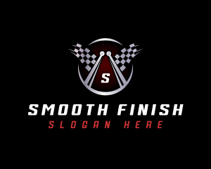 Flag Racing Automotive logo design