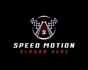 Flag Racing Automotive logo design