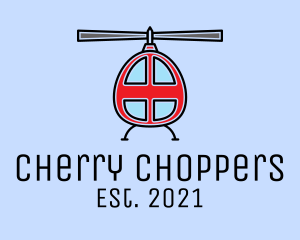 Rescue Red Helicopter  logo design