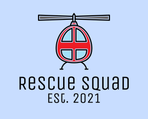 Rescue Red Helicopter  logo