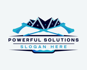 House Pressure Washer Clean logo design