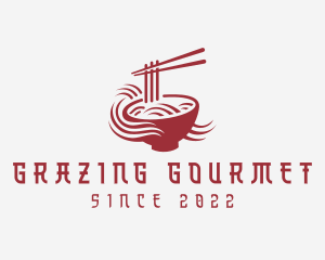 Red Noodle Restaurant logo design