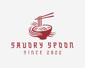 Red Noodle Restaurant logo design